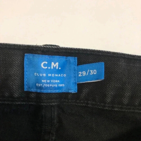 3/$25 ❥ Club Monaco Straight Leg 29/30 Soft  Black Jeans Denim Luxe Casual 90s - Picture 7 of 7